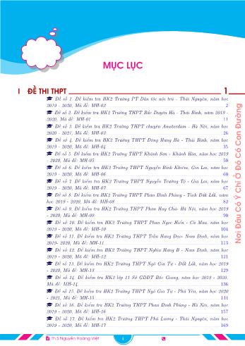 Tuyển tập 56 đề kiểm tra cuối học kì 2 môn Toán Lớp 11 - Trường THPT Lương Thế Vinh (Có đáp án)