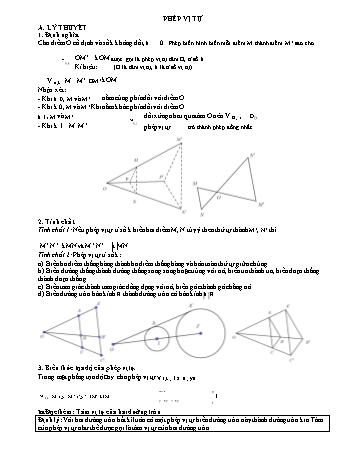 Bài tập Hình học Lớp 11 - Phép vị tự