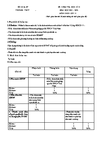 Đề kiểm tra học kì 2 Giáo dục công dân Lớp 11 - Đề 5 - Năm học 2021-2022 (Có đáp án)