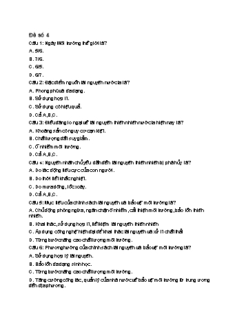 Đề thi học kì 2 Giáo dục công dân Lớp 11 - Đề số 4 - Năm học 2021-2022 - Trường THPT Đông Kinh (Có đáp án)